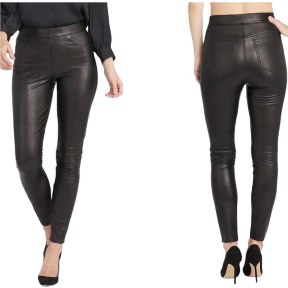 SPANX Pants - SPANX Black Leather-like Pants